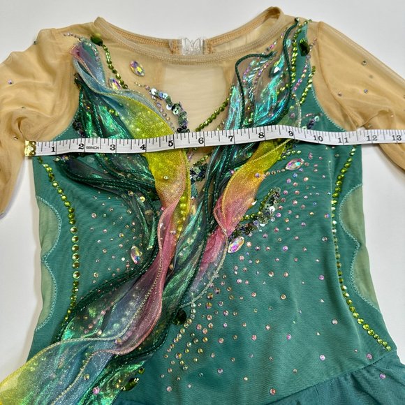 New Figure Skating Dress Size 10 (5~8T) with Hair Scrunchies (120~130cm) - Picture 7 of 10